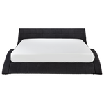 Wasserbett Polsterbezug schwarz 180 x 200 cm VICHY