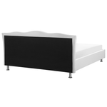 Bett mit Lattenrost Kunstleder METZ 160 x 200 cm Weiss