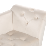 Chaiselongue Samtstoff creme / gold NANTILLY