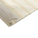 Teppich Wolle hellbeige 200 x 300 cm Steifenmuster ABEGUM