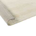 Teppich Wolle hellbeige 200 x 300 cm Streifenmuster MASTUNG