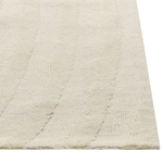 Teppich Wolle hellbeige 200 x 300 cm Streifenmuster MASTUNG