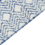 Teppich blau / weiss 160 x 230 cm geometrisches Muster KAWAS