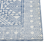 Teppich blau / weiss 300 x 400 cm geometrisches Muster KAWAS