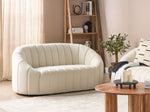 2-Sitzer Sofa Samtstoff cremeweiss MALUNG