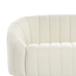 2-Sitzer Sofa Samtstoff cremeweiss MALUNG