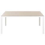 Gartentisch CATANIA 91 cm 160 cm Glas Beige