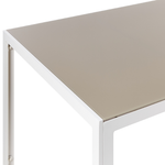 Gartentisch CATANIA 91 cm 160 cm Glas Beige