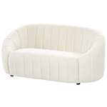 Sofa Set Samtstoff cremeweiss 6-Sitzer MALUNG