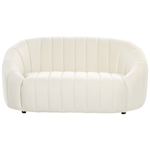 Sofa Set Samtstoff cremeweiss 6-Sitzer MALUNG