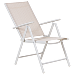 Gartenstuhl 6er Set CATANIA Metall Beige