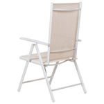 Gartenstuhl 6er Set CATANIA Metall Beige