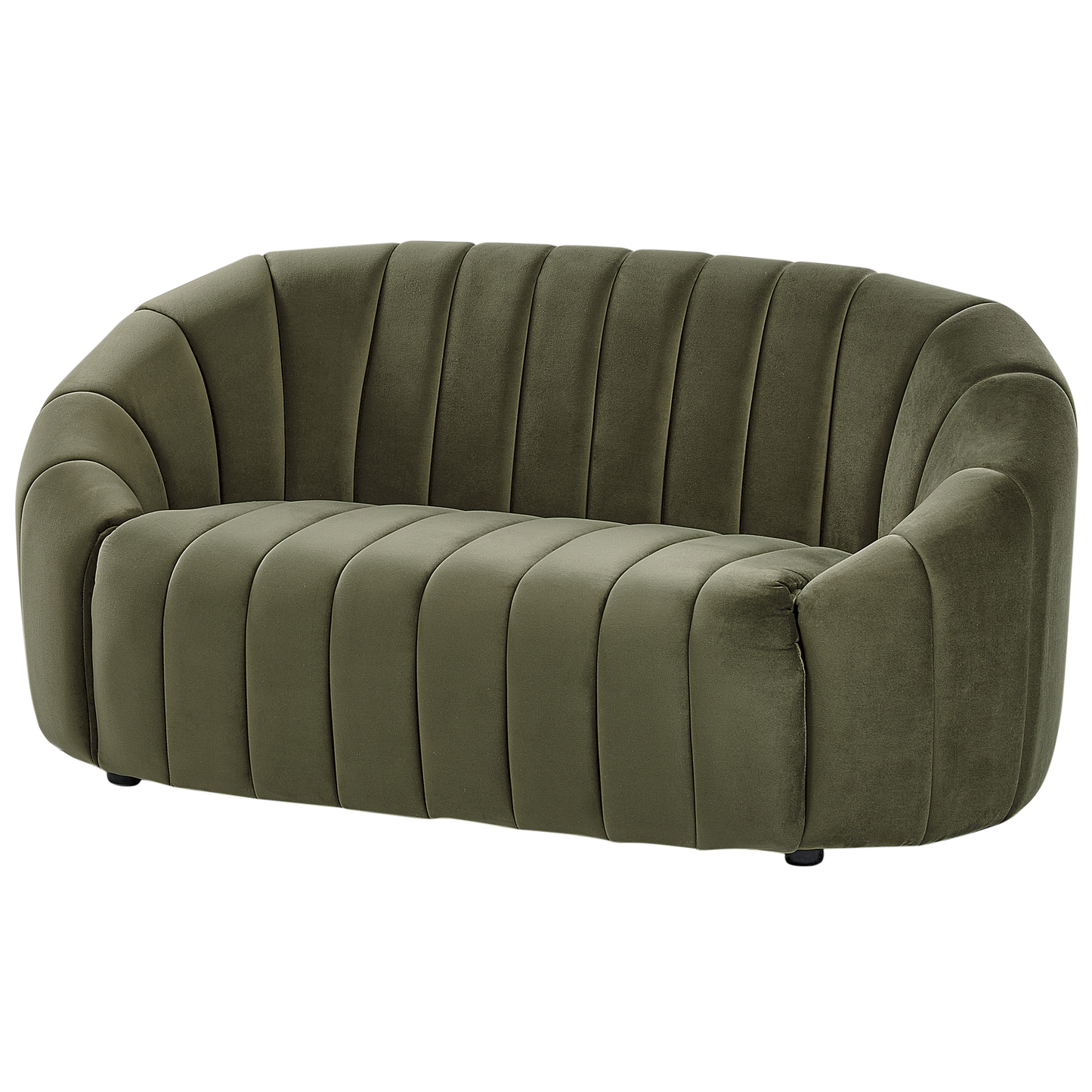 2-Sitzer Sofa Samtstoff dunkelgrün MALUNG