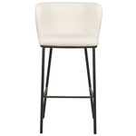 Set mit 2 Barstühlen MINA Bouclé Weiss