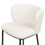 Set mit 2 Barstühlen MINA Bouclé Weiss