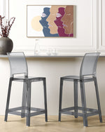 Set mit 2 Barstühlen WELLINGTON Schwarz