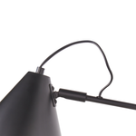 Wandleuchte Metall schwarz 2-flammig Kegelform verstellbar MANDIRI