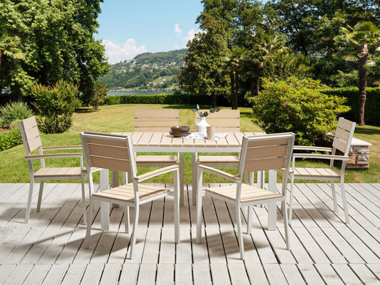 Gartenmöbel Set 6-Sitzer COMO Beige