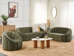 Sofa Set Samtstoff dunkelgrün 6-Sitzer MALUNG