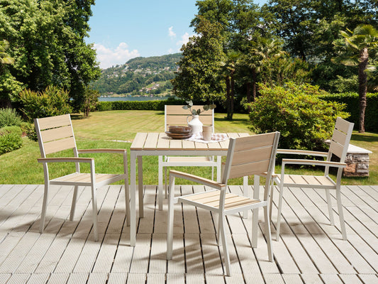 Gartentisch Set Kunststoff Beige PRATO