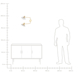 Wandlampe KADASSA verstellbar Metall Gold