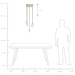 Hängelampe NOEL Glas Gold