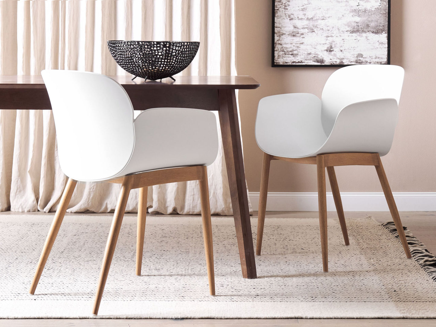 Esszimmerstuhl 2er Set ABILENE Weiss