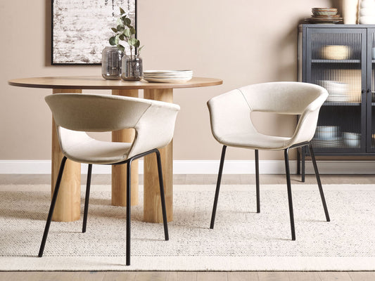 Esszimmerstuhl 2er Set ELMA Hellbeige