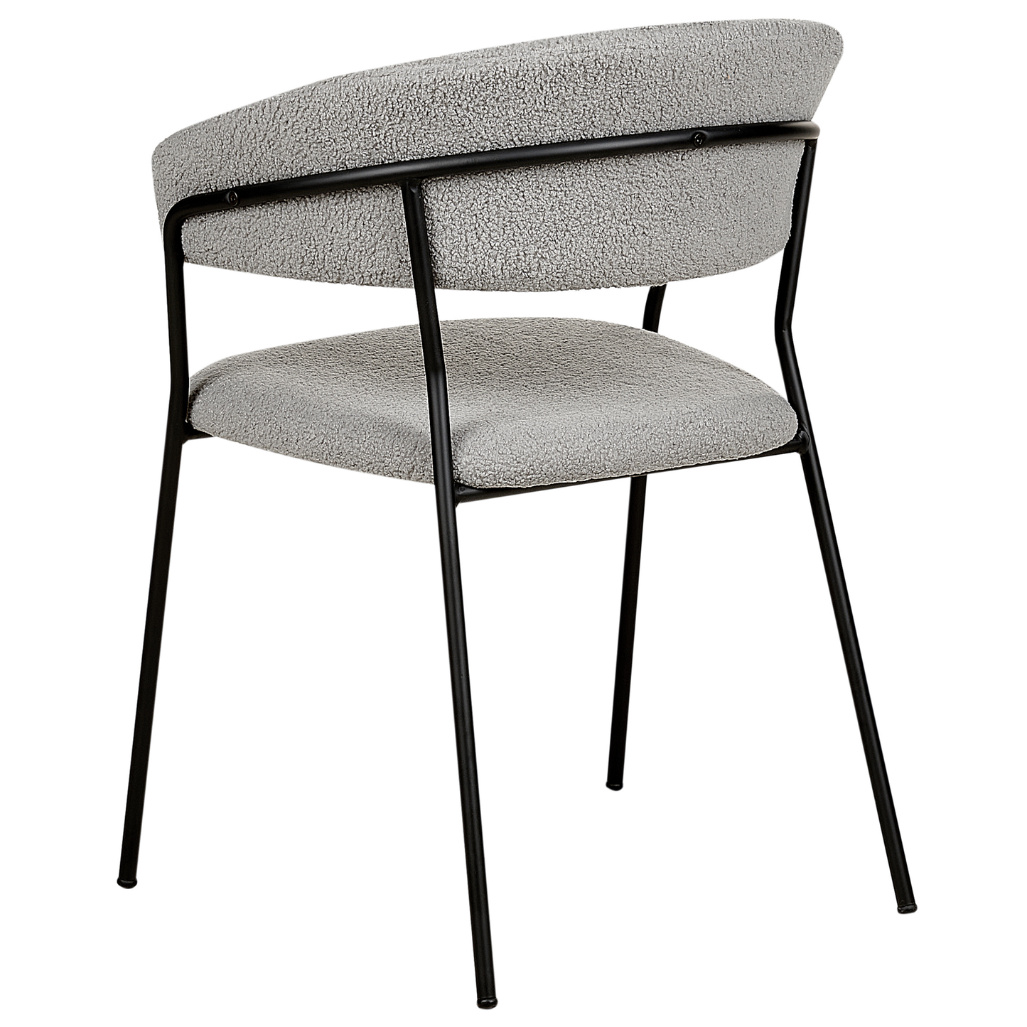 Esszimmerstuhl 2er Set MARIPOSA Bouclé Grau