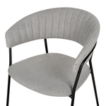 Esszimmerstuhl 2er Set MARIPOSA Bouclé Grau