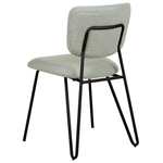 Esszimmerstuhl 2er Set NELKO Bouclé Hellgrün