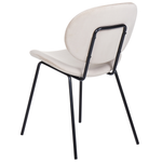 Esszimmerstuhl 2er Set LUANA Samtstoff Hellbeige