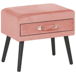 Nachttisch mit 1 Schublade EUROSTAR Cord Rosa