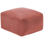 Pouf Cord hellrot 50 x 50 x 30 cm MUKKI
