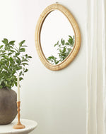 Wandspiegel ZAATARI 50 cm 60 cm Rattan Naturfarben