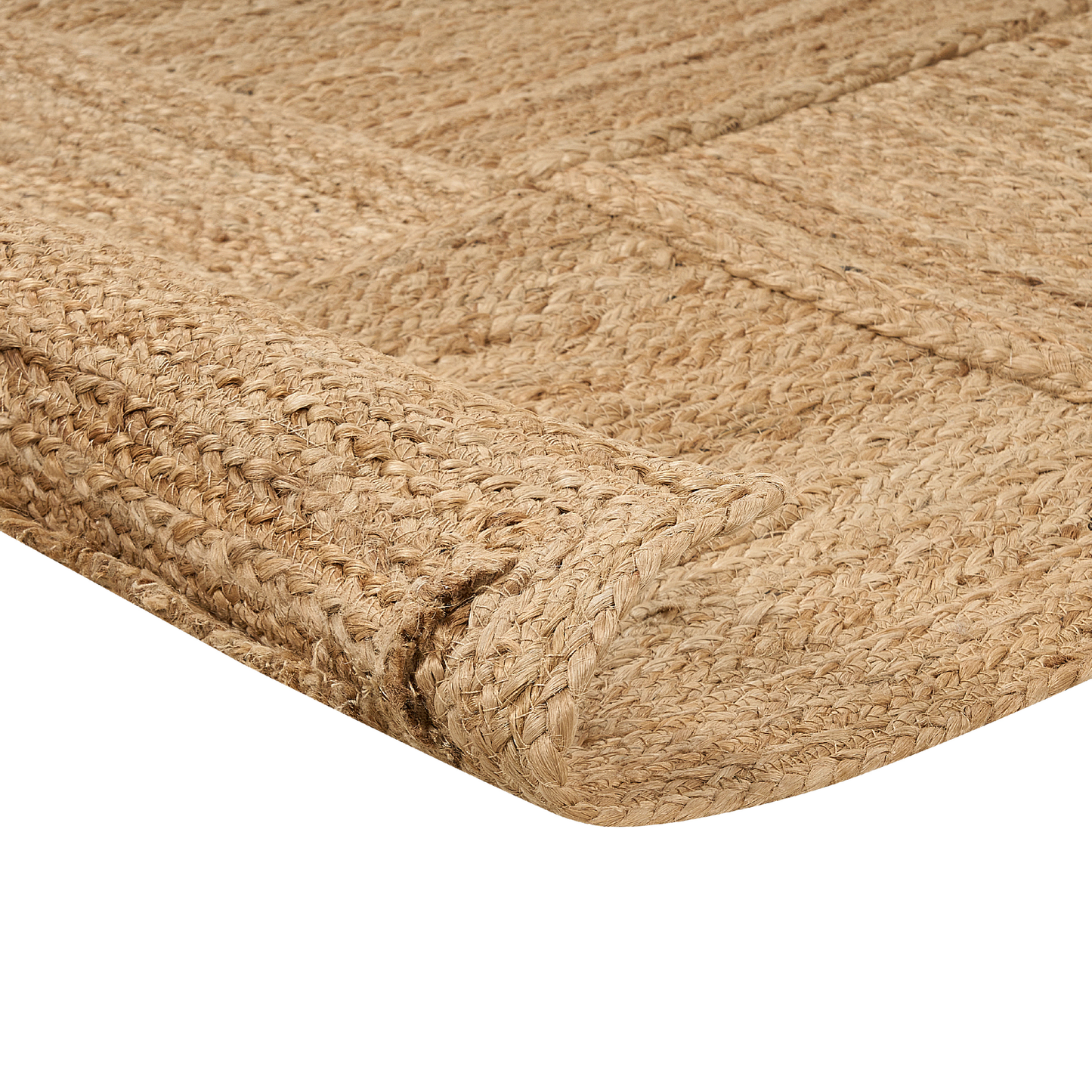 Teppich Jute beige 200 x 300 cm geometrisches Muster Kurzflor ESENTEPE