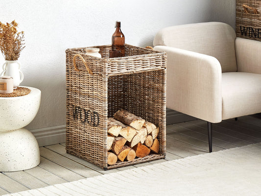 Beistelltisch Rattan natürlich rechteckig 51 x 49 cm GADARA