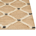 Teppich Jute beige 200 x 300 cm geometrisches Muster Kurzflor KALEKOY