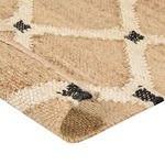 Teppich Jute beige 200 x 300 cm geometrisches Muster Kurzflor KALEKOY