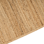 Teppich Jute beige 300 x 400 cm geometrisches Muster Kurzflor BOGAZOREN