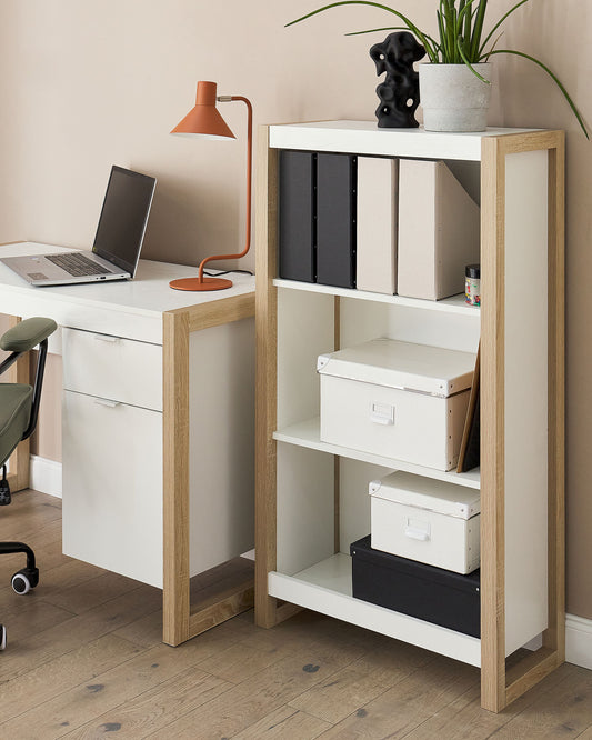 Bücherregal mit 3 Fächern JOHNSON Weiss