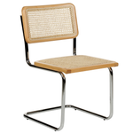 Set mit 2 Stühlen 2er Set Rattan Heller Holzfarbton CORDOVA