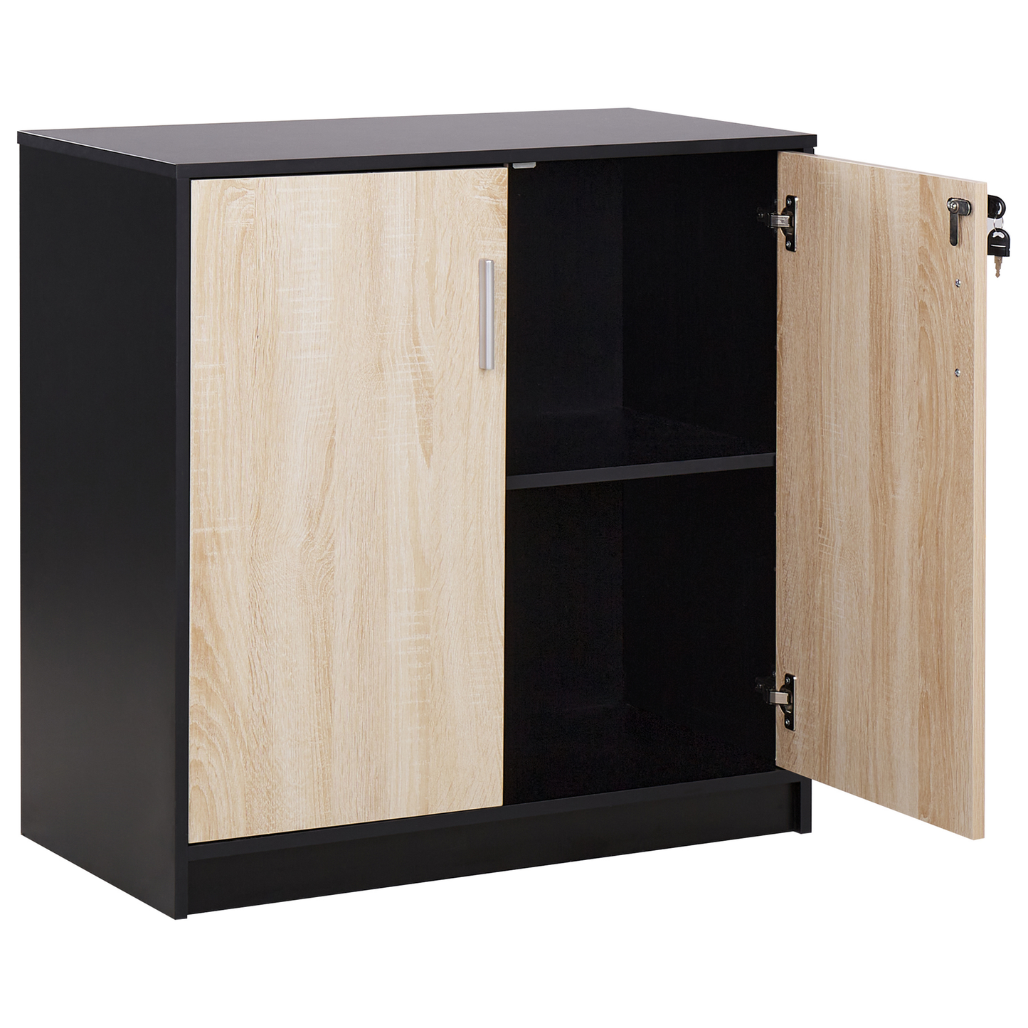 Büroschrank ZEHNA Braun / Schwarz