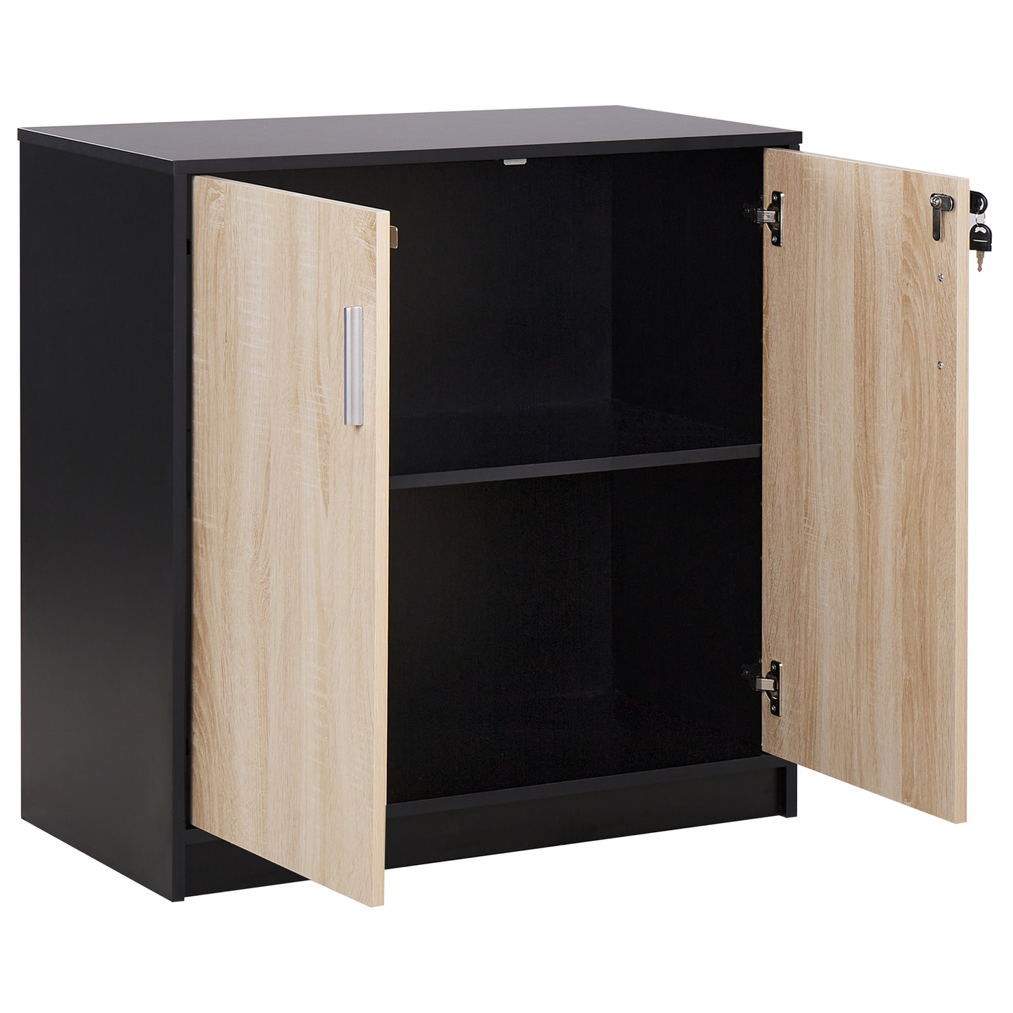 Büroschrank ZEHNA Braun / Schwarz