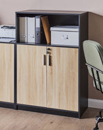 Büroschrank ZEHNA Braun / Schwarz