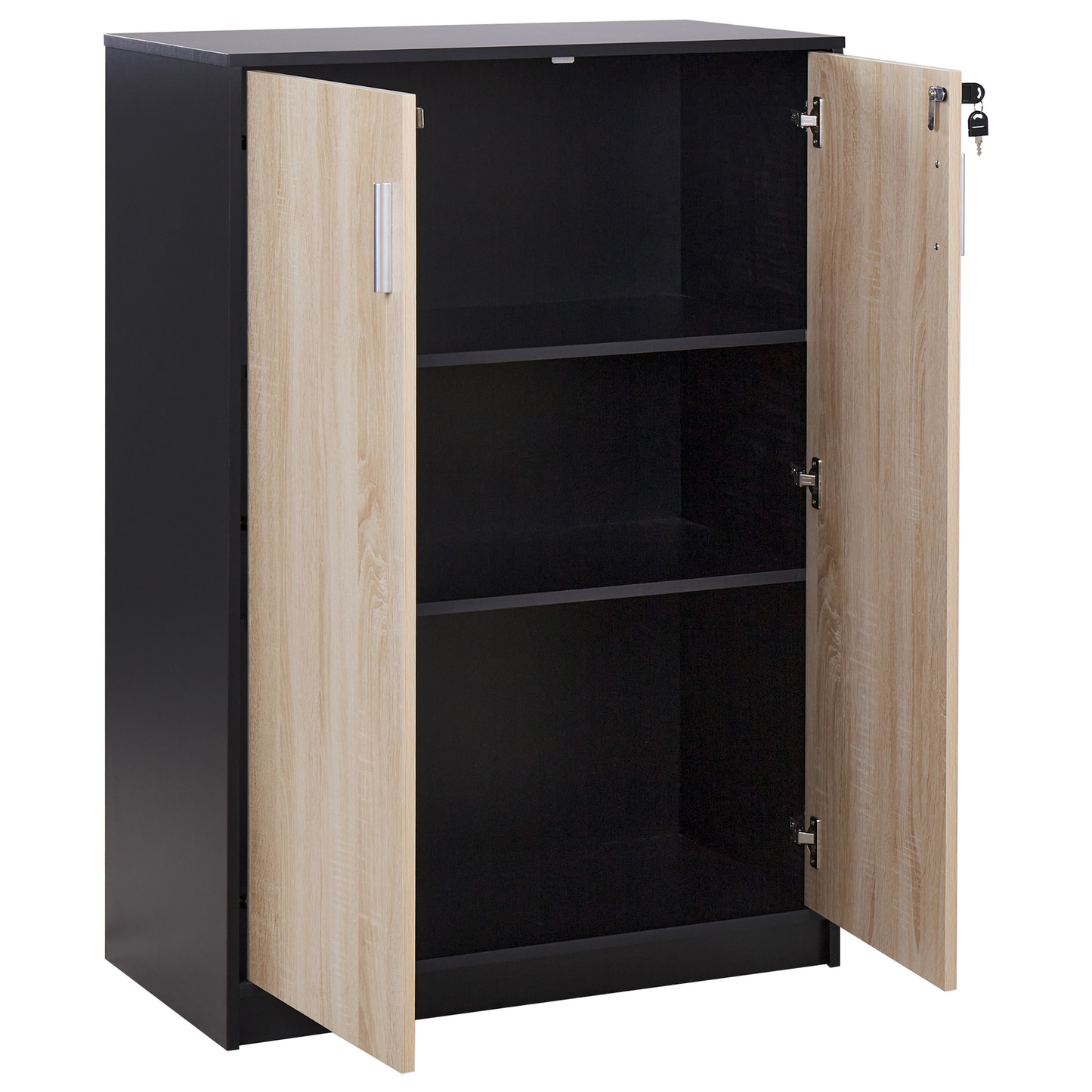 Büroschrank ZEHNA Braun / Schwarz