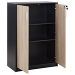 Büroschrank ZEHNA Braun / Schwarz