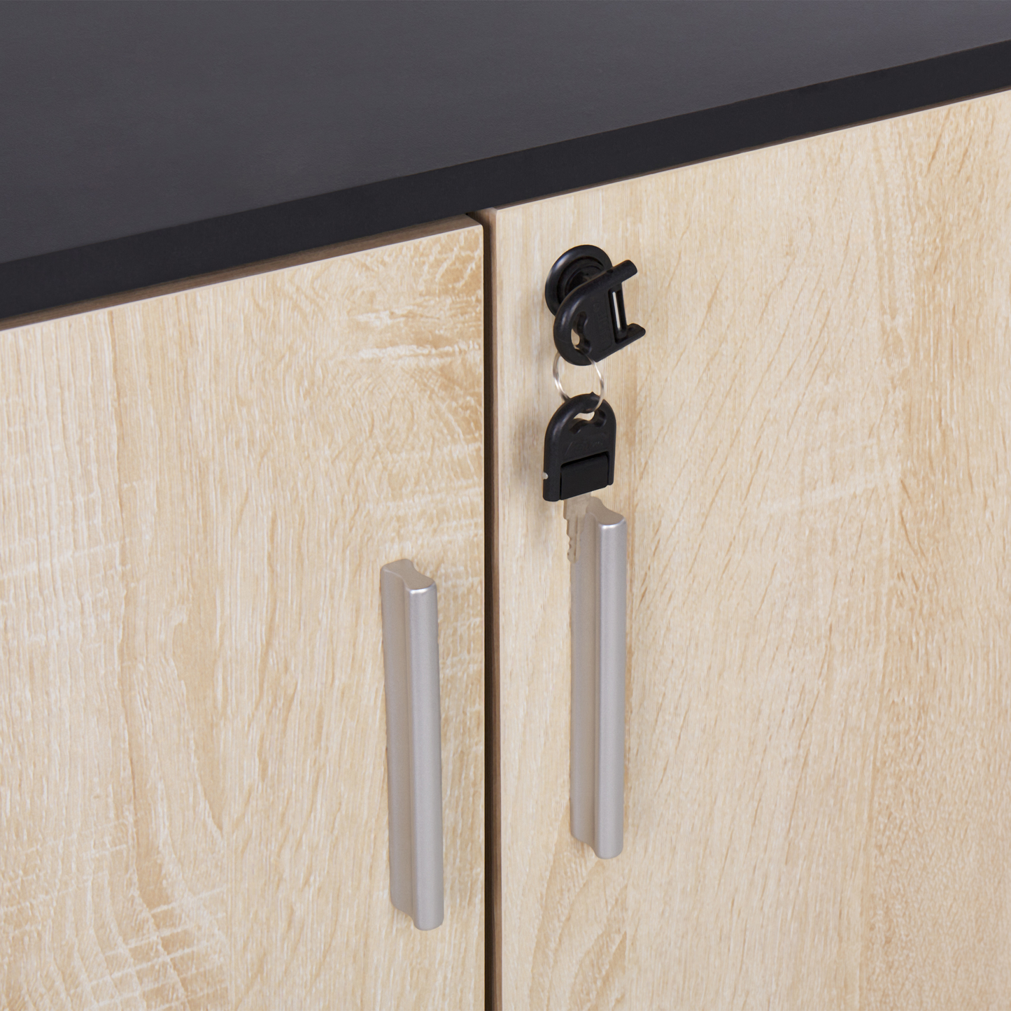 Büroschrank ZEHNA Braun / Schwarz