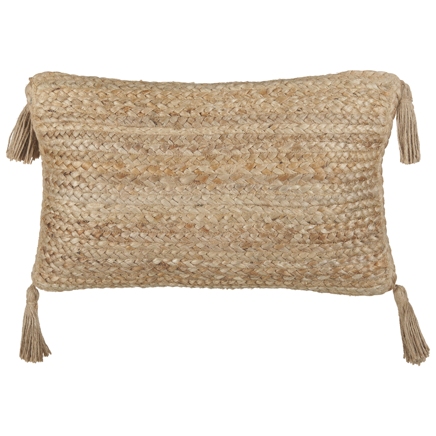 Dekokissen Jute beige mit Quasten 30 x 50 cm 2er Set SIUM