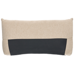 3-Sitzer Sofa Stoff hellbeige mit Kissen LUVOS